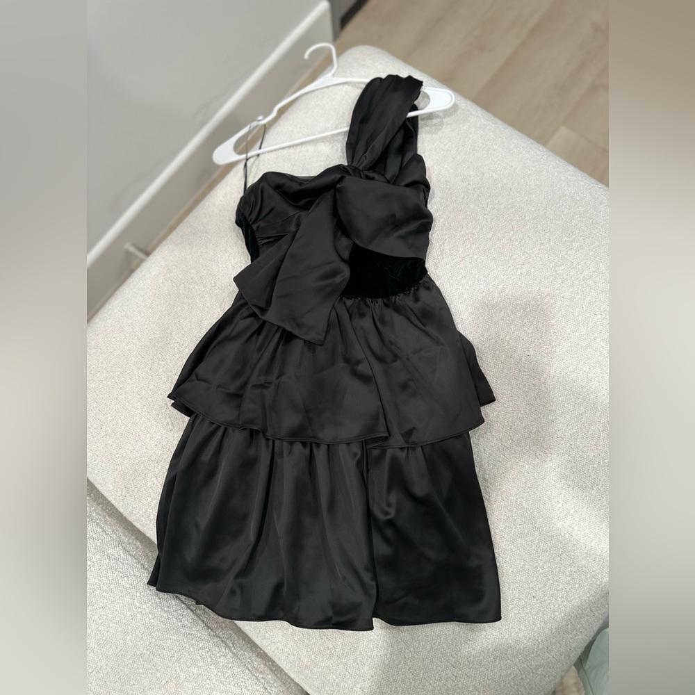 Black one shoulder dress